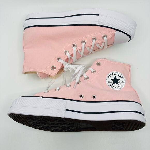 Converse Chuck Taylor Shoes Womens 10 Pink High Top Canvas Lift Platform NIB - Picture 5 of 8